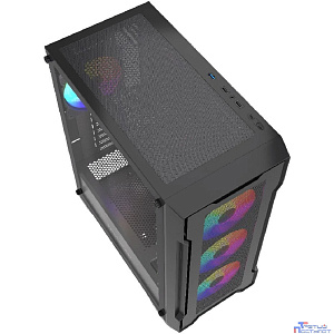 Powercase Mistral X4B, Tempered Glass, 4x 120mm FRGB Fans, чёрный, ATX  (CMXB-L4)