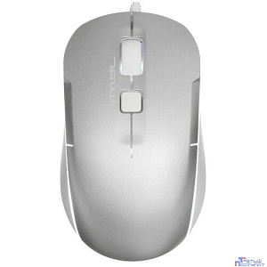Мышь A4Tech Fstyler FM26 серебристый оптическая (1600dpi) USB (4but)