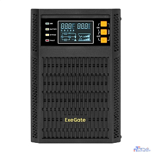 Exegate EX296948RUS ИБП On-line ExeGate PowerExpert TL-2000.LCD.AVR.3SH.USB.RS232.SNMP <2000VA/2000W, On-Line, PF=1, LCD, 3*Schuko, RS232, USB, SNMP-slot, встроенные батареи 12V 7.2Ah - 4шт, Tower, ме