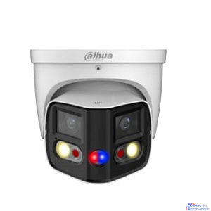 DAHUA DH-IPC-PDW3849P-A180-E2-AS-PV-0280B Уличная купольная IP-видеокамера DUO с ИИ и активным сдерживанием 2x 4Мп, 1/2.7” CMOS, моторизованный объектив 2.8мм, видеоаналитика, ИК 25м, LED 20м