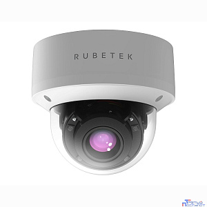 RUBETEK RVX-4134p Купольная Dome, 4МП 1/3", мотор. объектив 2.7-13.5 мм, DWDR, микрофон, слот microSD, IP67, POE 802.3af, металл
