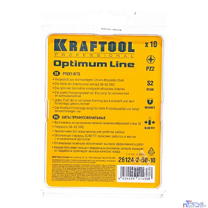 Набор бит Kraftool 26124-2-50-10,  шестигранный (1/4HEX - E),  10шт