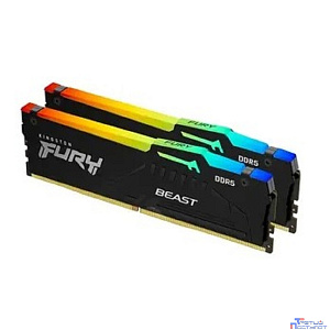 Kingston DRAM 32GB (16GBx2) 5200MHz DDR5 CL40 DIMM FURY Beast Black KF552C40BBAK2-32