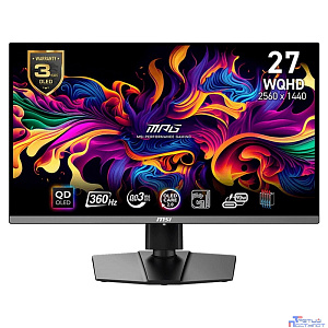 MSI MPG 27" 271QRX QD-OLED черный {OLED 2560x1440 360Гц  0.03ms 2xHDMI DisplayPort USB-C} [9s6-3cd79a-009]