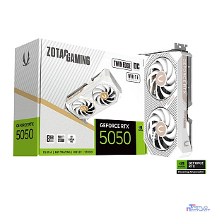 Видеокарта ZOTAC GAMING GeForce RTX 5050 TWIN EDGE OC WHITE ED 8Gb DDR6 128 bit 2235/2602 MHz  3*DP/HDMI  2*FAN (ZT-B50500Q-10M) RTL
