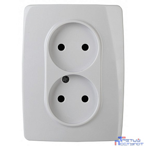 Эра Б0031238 12-2107-01 Розетка 2X2P, 16АХ-250В, Эра12, белый