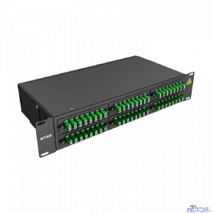 NTSS Кросс 19" NTSS PREMIUM, предсобранный 2U, 32 порта LC/APC duplex, 9/125 мкм, (розетки, сплайс 2шт, КДЗС, пигтейлы), черный, RAL9005 NTSS-RFOB-PM-2U-32-2LC/A-9-SP1.5G1A-BL