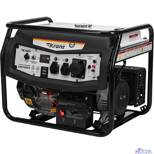 Kranz KR-16-1135 Генератор бензиновый KR5500EA, 5,5кВт, 230В, 25л, коннектор автоматики, электростартер