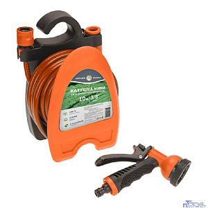 Rexant (62-0268) Катушка мини со шлангом, 10мм, 10м, пистолет-распылитель