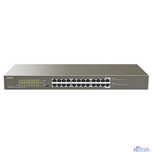 TENDA TEG1124P-24-250W Коммутатор в стойку 24-Ports 10/100/1000 Base-T 24-Ports PoE(PoE бюджет 225W)