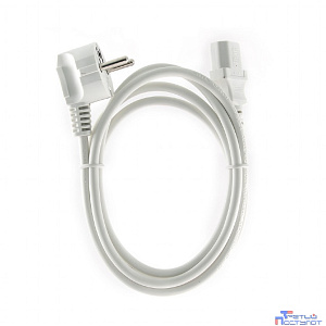 Кабель питания Cablexpert Schuko-C13, VDE, 3х0.75мм2, 10А, с заземлением, 1.8м, белый, пакет [PC-186W-VDE]
