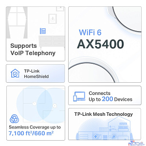 TP-Link Deco X73-DSL(3-pack) AX5400 VDSL Домашняя Mesh-система Wi-Fi 6