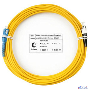 Cabeus FOP(s)-9-SC-FC-10m Шнур оптический simplex SC-FC 9/125 sm 10м LSZH