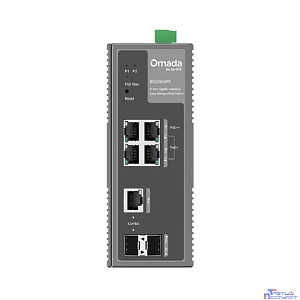 TP-Link IES206GPP Omada 6-портовый гигабитный индустриальный коммутатор Easy Managed с 3 портами PoE+ и 1 портом PoE++