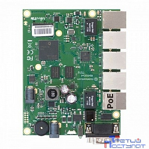 MikroTik RB450Gx4 Плата, 716 МГц (4 ядра), 5х 1G RJ45, microSD, RS232