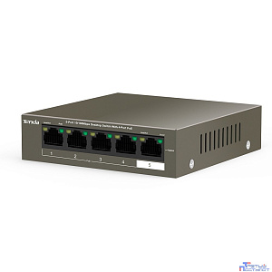 TENDA TEF1105P-4-63W Коммутатор настольный 5-Ports 10/100 Base-TX 4-Ports PoE(PoE бюджет 58W)