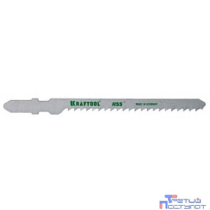 Полотна KRAFTOOL, T227D, для эл/лобзика, HSS, по мягкому металлу, фигурный рез, EU-хвост., шаг 3мм, 75мм, 2шт [159558-3]