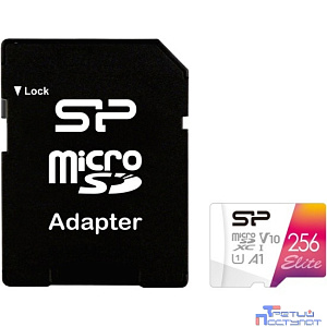 Micro SecureDigital 256GB Silicon Power SP256GBSTXBV1V20SP Elite + adapter Class10