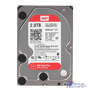 2TB WD Red Pro (WD2002FFSX) {Serial ATA III, 7200- rpm, 64Mb, 3.5" for 8 to 16 bay NAS solutions}