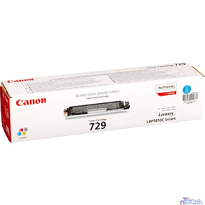 Canon Cartridge 729C  4369B002 Тонер картридж для LBP 7010C, Голубой, 1000стр.