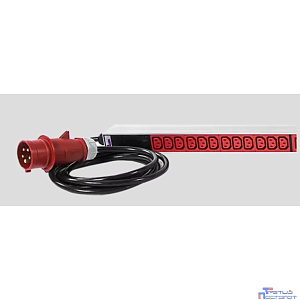 REM Верт блок розеток Rem-3x16, 3 фазы 16A, инд, 36 C13, 12 C19, 1820 мм, вх IEC 309, шнур 3 м (R-3x16-36C13-12C19-I-1820-3-3PN)