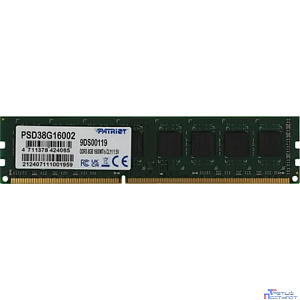 Patriot DDR3 DIMM 8GB (PC3-12800) 1600MHz PSD38G16002