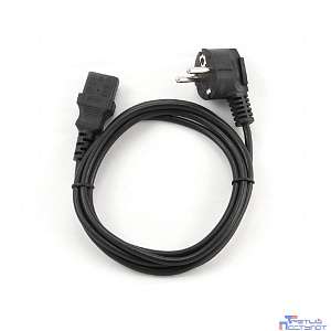 Кабель питания Cablexpert 1.8м, Schuko- C13, 6А, черный, с заземлением, пакет [PC-186]