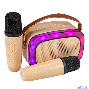 Exegate EX294943RUS Караоке-система Bro 330 (8Вт, 80-15000Гц, Bluetooth, Li-Ion, 1200mAh, с поддержкой USB и TF/microSD карт, 3,5mm audio
