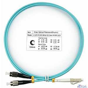 Cabeus FOP-50-LC-FC-1m Шнур оптический duplex LC-FC 50/125 mm OM3 1м LSZH