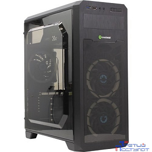 GameMax Корпус G563 без БП (Midi Tower, ATX, LED, Черн., Прозрач. бок. и фронт. панель, USB 3.0)