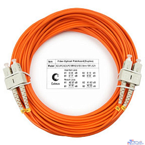 Cabeus FOP-62-SC-SC-10m Шнур оптический duplex SC-SC 62,5/125 mm 10м LSZH