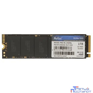 Твердотельный накопитель Netac N930E Pro PCIe 3 x4 M.2 2280 NVMe 3D NAND SSD 1TB, NT01N930E-001T-E4X
