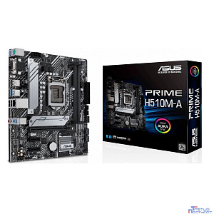 ASUS PRIME H510M-A (Socket 1200, mATX, 2xDDR4(64GB),VGA/HDMI 2.0/DP, 1xPCIe 4.0x16/2xPCIe 3.0, 1xLAN, 4xSATA 6Gb/s, 1xM.2, 2xUSB 3.2, 4xUSB 2.0, 2xPS/2)