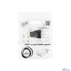 Gembird Переходник HDMI-miniHDMI  19F/19M, золотые разъемы, пакет [A-HDMI-FC]