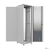 NTSS Шкаф напольный универсальный серверный NTSS R 18U 600х600мм, 4 профиля 19, двери стекло и сплошная металл, боковые стенки съемные, регулируемые опоры, разобранный, серый RAL 7035 NTSS-R18U6060GS-