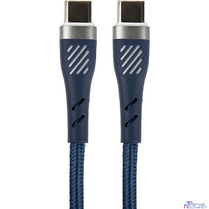 PERFEO Кабель USB C вилка - C вилка, 60W, синий, длина 1 м., POWER (C1103)