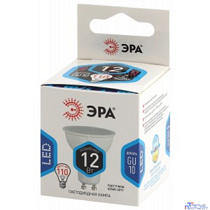 ЭРА Б0040890 Лампочка светодиодная STD LED MR16-12W-840-GU10 GU10 12 Вт софит нейтральный белый свет