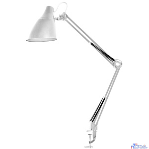 Camelion KD-335  C01  белый (Свет-к настольн.с метал. струбциной, 230V, 40W, E27)