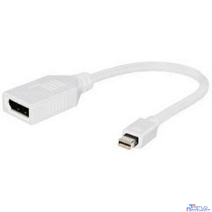 Gembird Переходник miniDisplayPort - DisplayPort,  20M/20F, длина 16см, белый (A-mDPM-DPF-001-W)