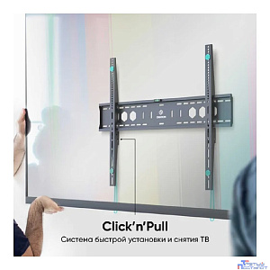 ONKRON UF12 Настенный кронштейн для интерактивных панелей и ТВ 60"-110" фиксированный, чёрный