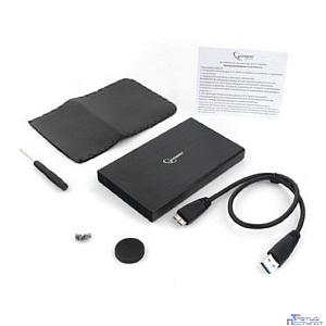Gembird EE2-U3S-55 Внешний корпус 2.5" чёрный, USB 3.0, SATA, до 2 Тб, алюминий