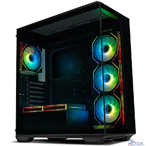 Корпус XASTRA Q600 6ARGB-C10-UC Black ATX/Aquarium/Screewless/6x120mm ARGB PWM FM fans/Argb+PWM HUB 10port/ Type-C / Q600-6FM12A-C10-UC