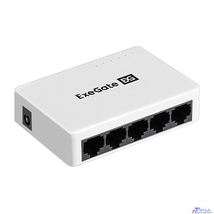 Exegate EX298685RUS Коммутатор неуправляемый ExeGate EDES-1005C (5-портовый UTP 10/100Mbps, с функцией энергосбережения (Green Ethernet Technology), настольный)