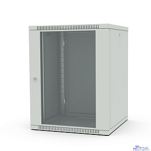 Шкаф настенный 19", 15U Filum FL-WB-1566GM-GY Wall Box (ШхГхВ) 600x600x757 мм, дверь стеклянная, цвет серый RAL7035