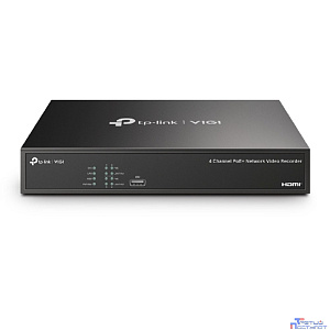 TP-Link VIGI NVR1004H-4P-2TB 4-канальный сетевой видеорегистратор с поддержкой PoE+