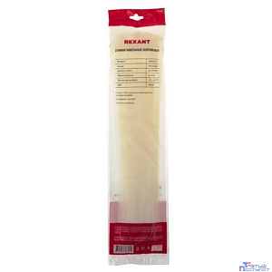 Rexant (07-0400) Хомут nylon 5.0 х 400 мм 100 шт белый