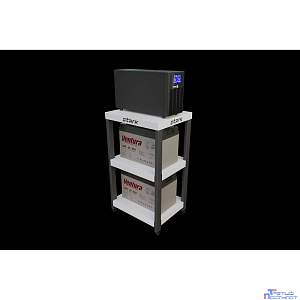 ИБП STARK SC 1000 LI {1000ВА/600Вт, Line-Interactive, на пол, 140-300В, 4хЕВРО, Чистый синус, SNMP, AS400, БЕЗ АКБ - внешние батарея х1 9-400Ач}
