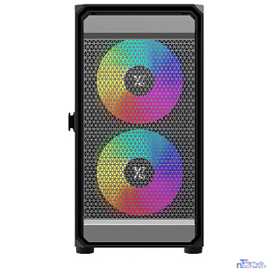 XASTRA Корпус A303M 3ARGB Black mATX/Mesh/ tempered glass / 2x140mm + 1x120mm ARGB PWM fans/ Door/  A303M-2FC14A-1FC12A-D