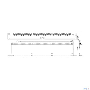 NTSS Патч-панель NTSS PREMIUM 0.5U 24 порта RJ45 FTP cat.6, Krone IDC (инструмент в комплекте) с задним кабельным органайзером NTSS-PP2-PM-0.5U-24-FTP-RJ45-6-K