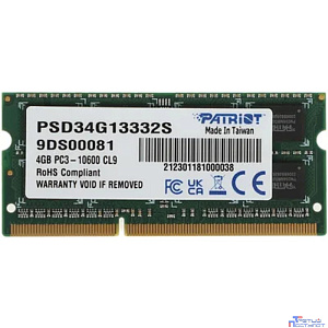 Patriot DDR3 SODIMM 4GB PSD34G13332S (PC3-10600) 1333MHz